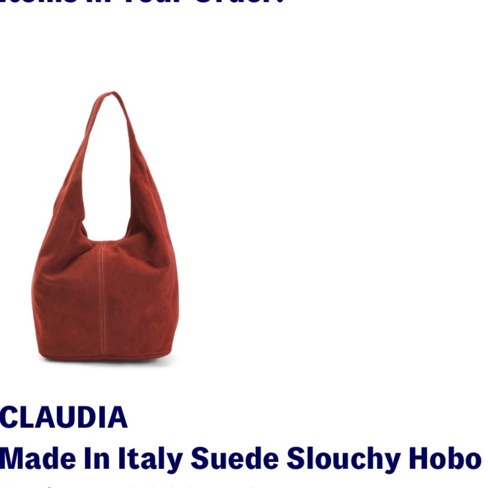 Suede hobo slouchy bag